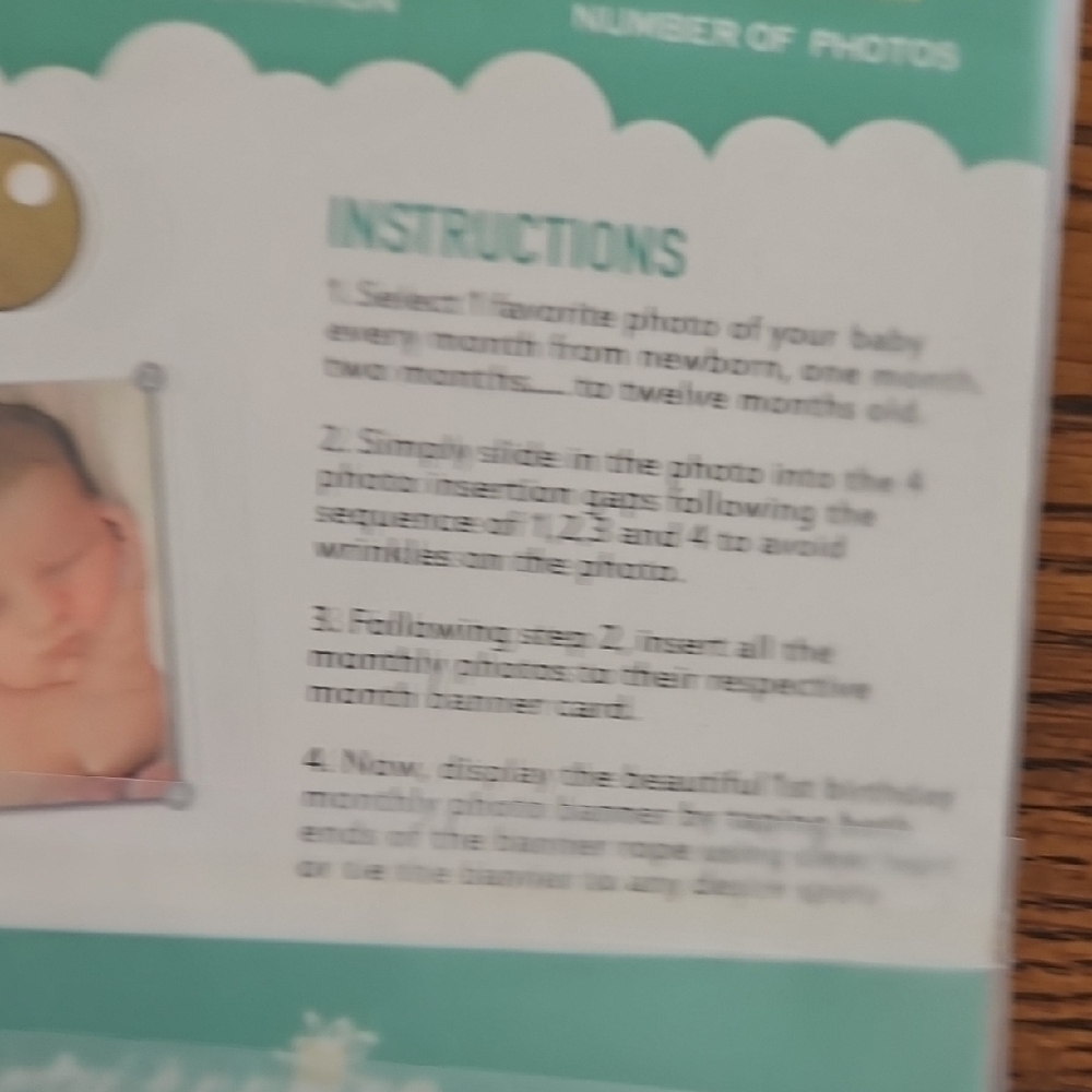 Pink First Birthday Photo Banner - Picture 4 of 4